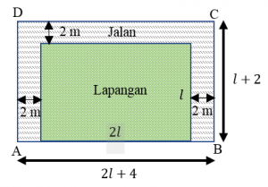 Dengan 12 persegi lapangan sebuah m2 panjang basket memiliki 84 panjang m luas berbentuk Soal Luas